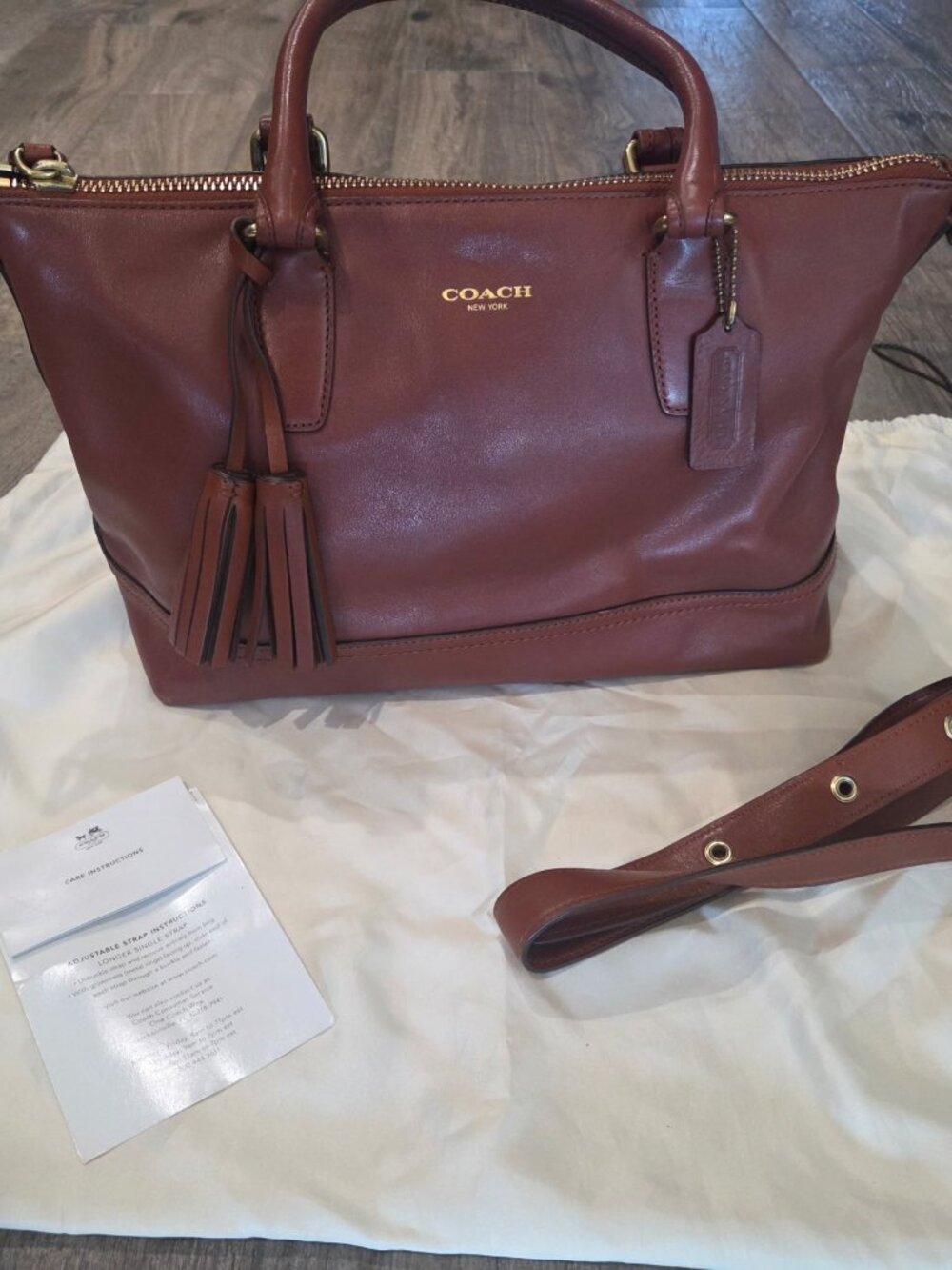 Brown Leather Coach Satchel Bag